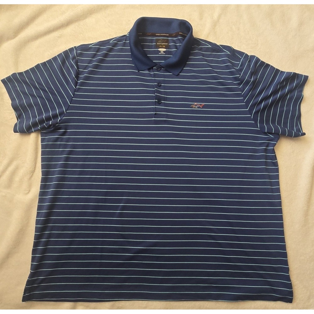 Greg Norman For Tasso Elba Polo Shirt Mens 3XL BluePlayDry Golf Performance